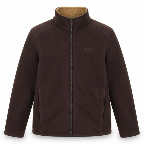 Regatta Men Brown XL Fleece Jacket Full Zip Outdoor Hiking