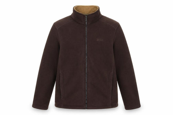 Regatta Men Brown XL Fleece Jacket Full Zip Outdoor Hiking