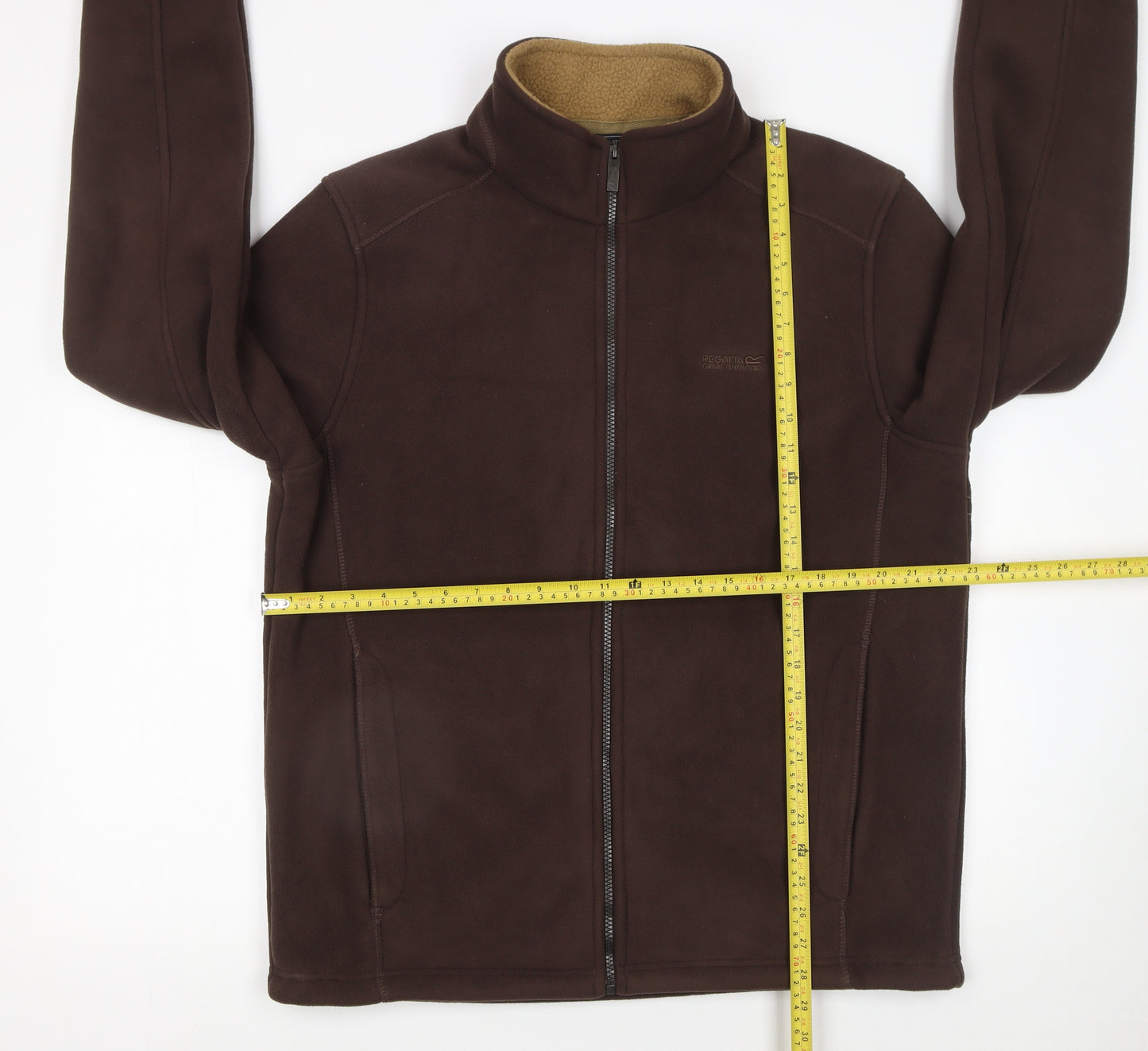 Regatta Men Brown XL Fleece Jacket Full Zip Outdoor Hiking
