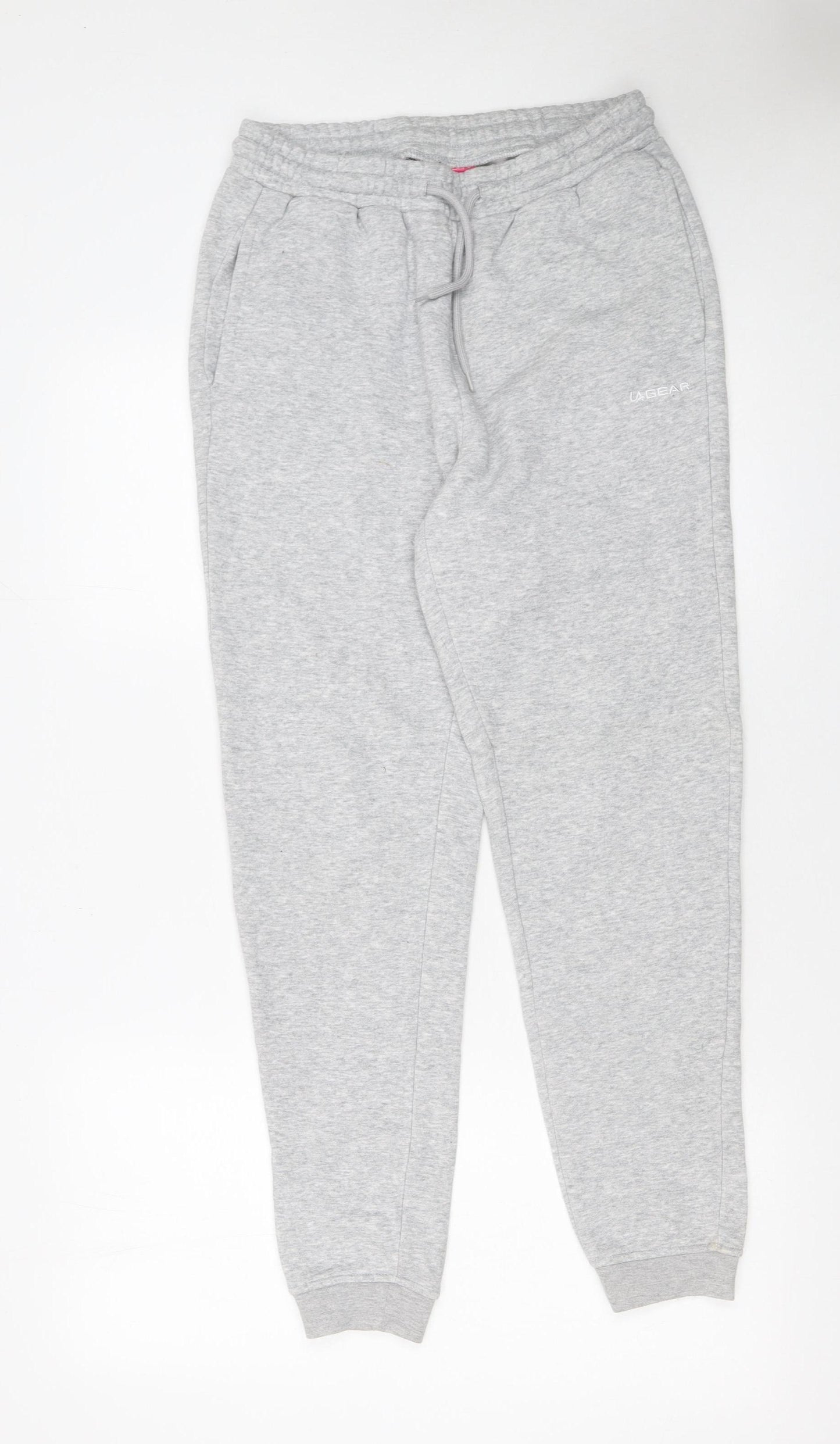 LA Gear Women's Grey Jogger Trousers Size 8 Comfortable Fleece