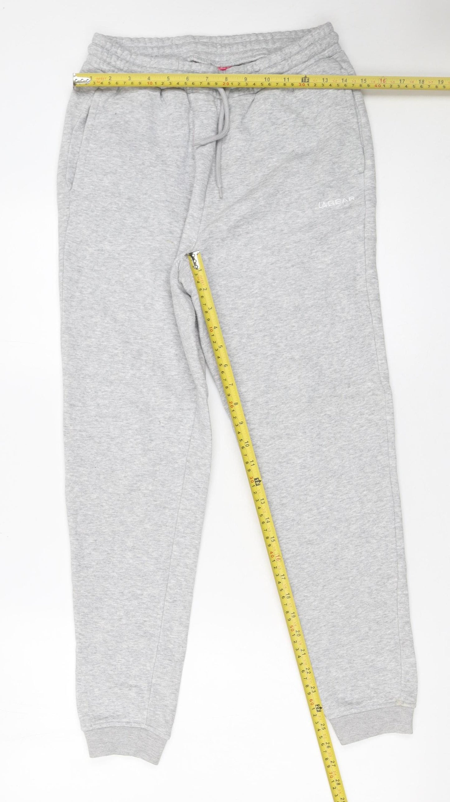 LA Gear Women's Grey Jogger Trousers Size 8 Comfortable Fleece