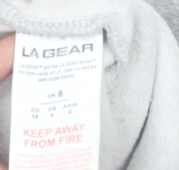 LA Gear Women's Grey Jogger Trousers Size 8 Comfortable Fleece