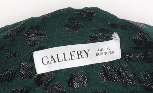 Gallery Women Green Animal Print Knee Length A-Line Dress Size S
