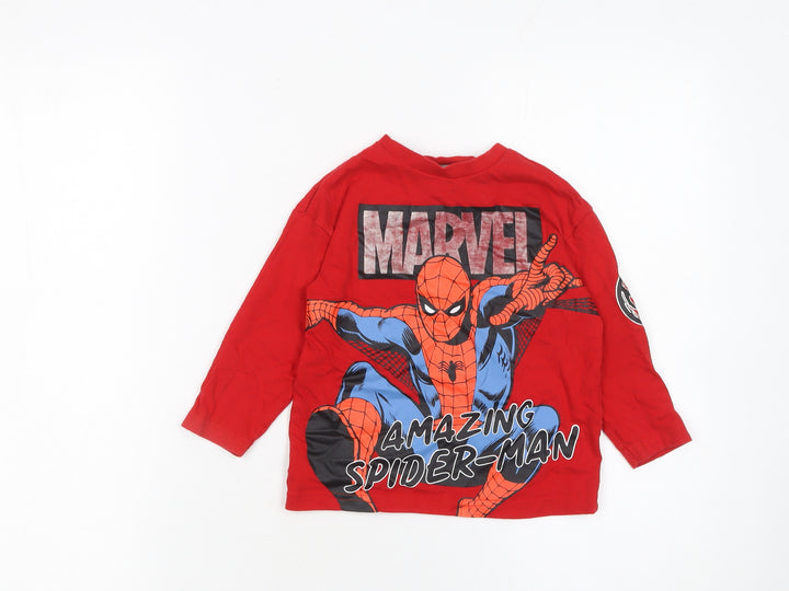 Marvel Spider-Man Boys Red Long Sleeve T-Shirt 2-3 Years