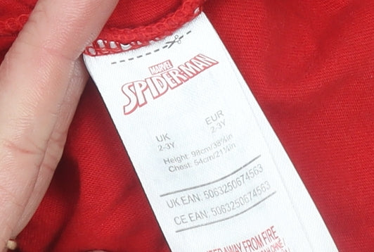 Marvel Spider-Man Boys Red Long Sleeve T-Shirt 2-3 Years