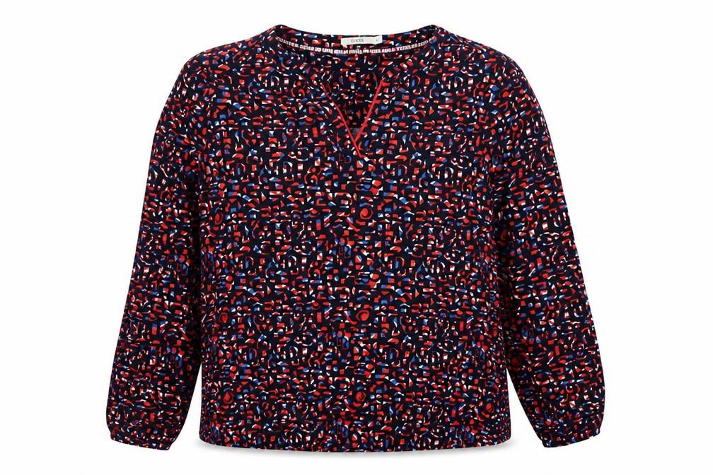 Cecil Womens Multicoloured Geometric Viscose Tunic Blouse L