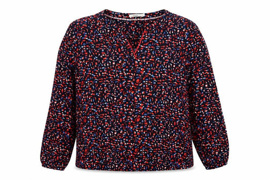 Front view of Cecil women’s multicoloured geometric viscose tunic blouse l