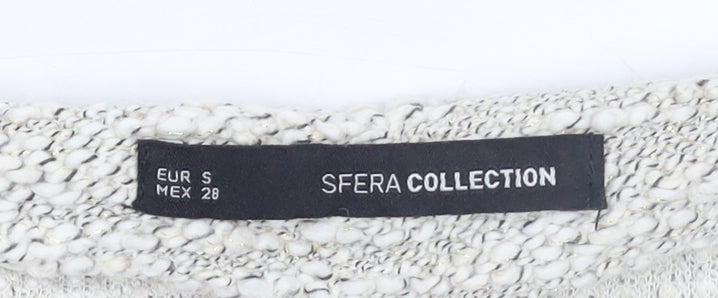 Sfera Women’s Ivory Knit Sleeveless Tunic V-Neck Blouse Size S