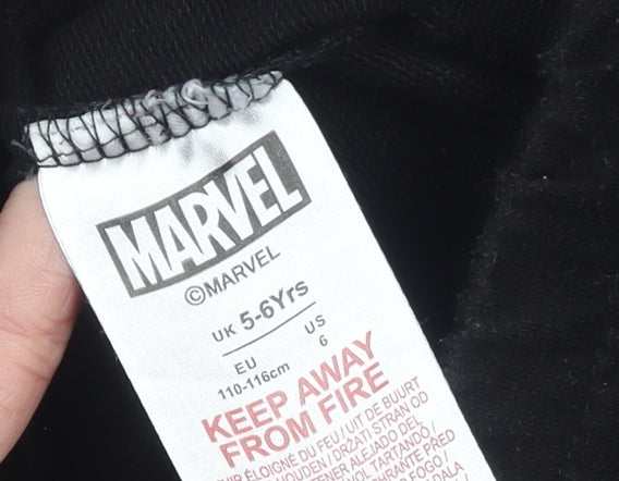 Marvel Boys Black The Incredible Hulk Shorts 5-6 Years Cotton Blend