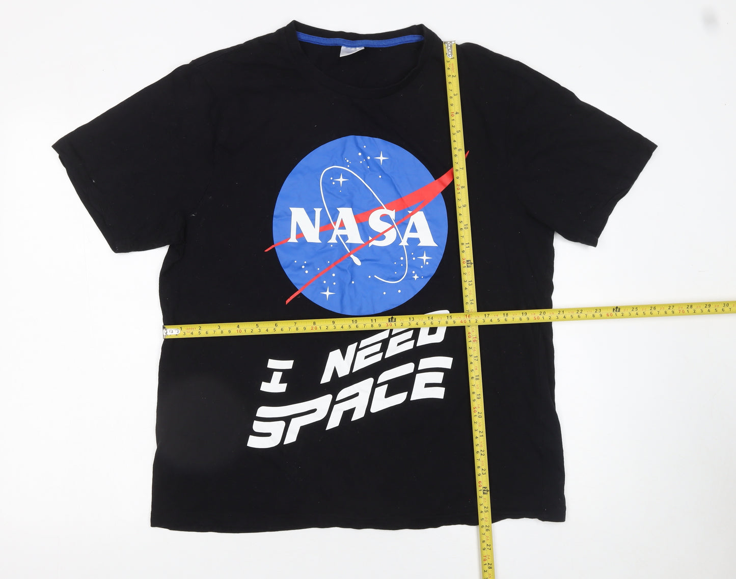 International Space Archives Men's Black NASA Graphic T-Shirt Size L