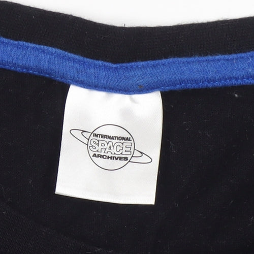 International Space Archives Men's Black NASA Graphic T-Shirt Size L