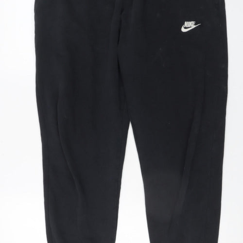 Nike Men's Black Jogger Sweatpants L Regular Fit Tapered Logo