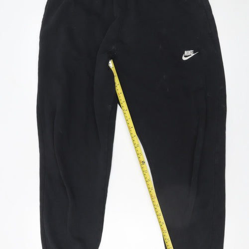 Nike Men's Black Jogger Sweatpants L Regular Fit Tapered Logo