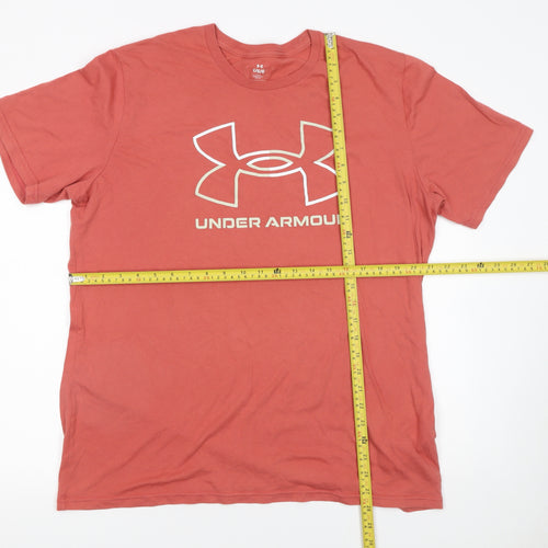 Under Armour Men's Red Logo Graphic T-Shirt Size L Relaxed Fit