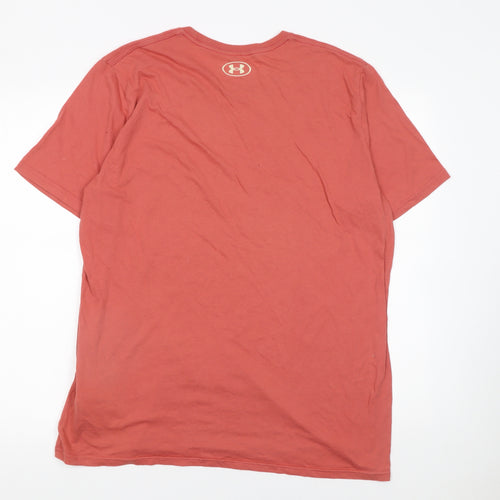 Under Armour Men's Red Logo Graphic T-Shirt Size L Relaxed Fit