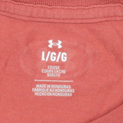 Under Armour Men's Red Logo Graphic T-Shirt Size L Relaxed Fit
