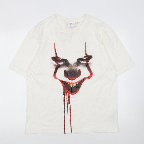 IT Chapter Two Men's White Horror Graphic T-Shirt Size M