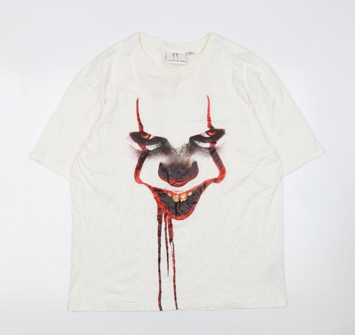 IT Chapter Two Men's White Horror Graphic T-Shirt Size M