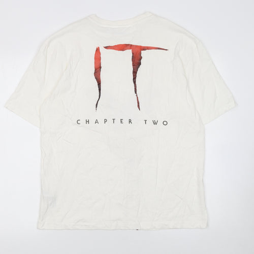 IT Chapter Two Men's White Horror Graphic T-Shirt Size M