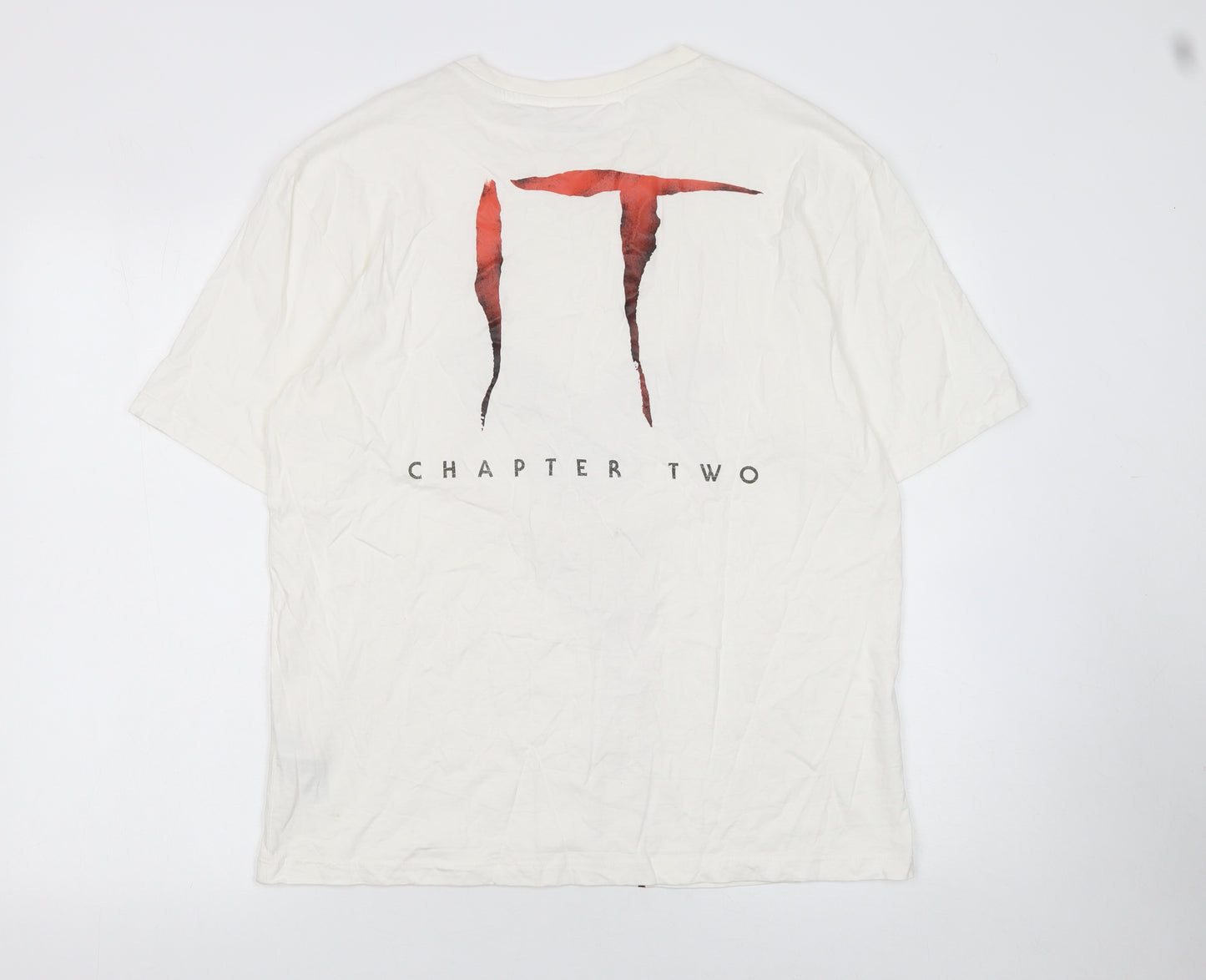 IT Chapter Two Men's White Horror Graphic T-Shirt Size M