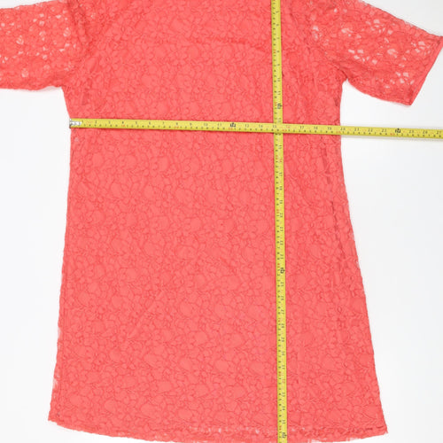Matalan Women’s Pink Lace Shift Dress Size 18 Knee Length