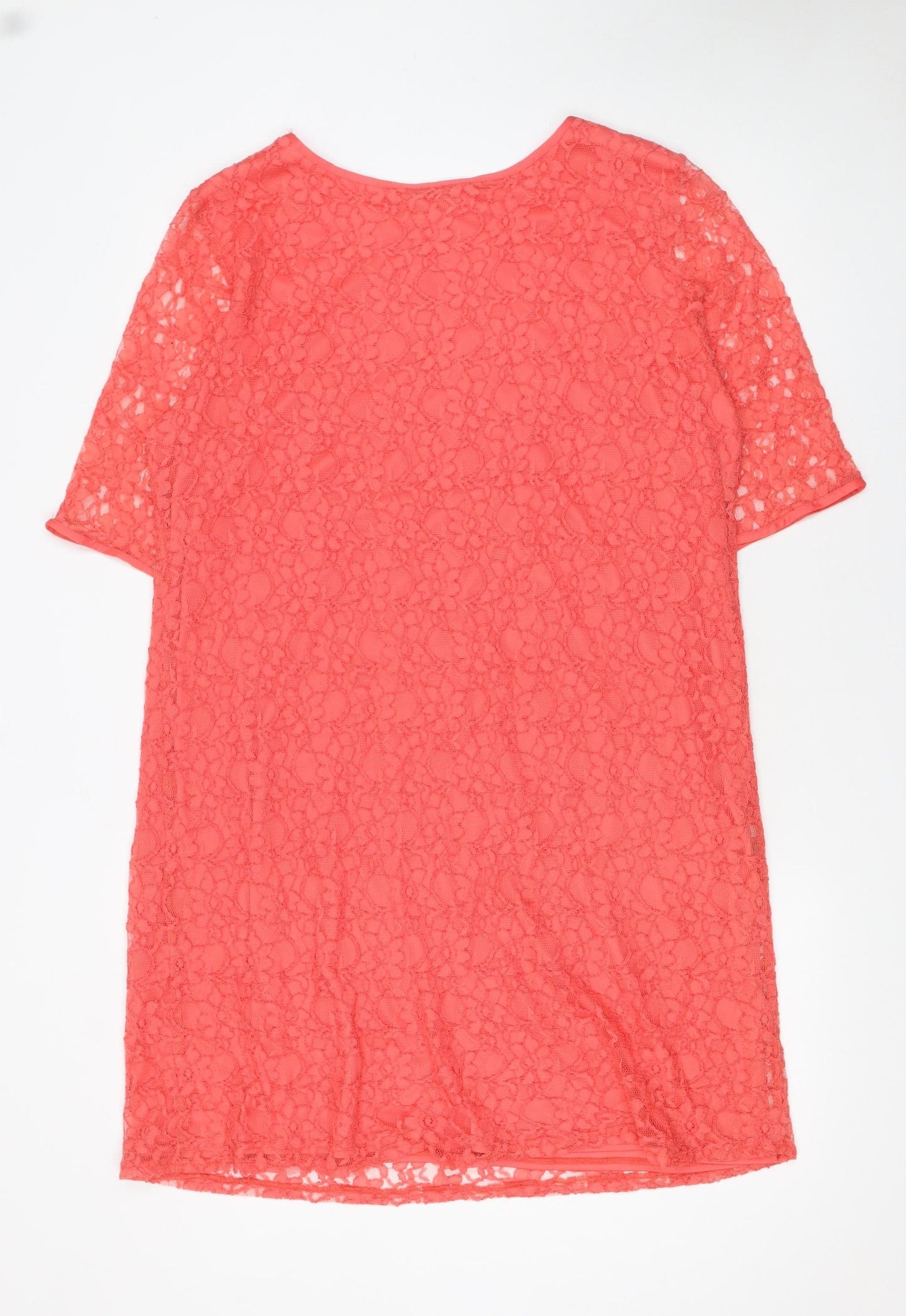 Matalan Women’s Pink Lace Shift Dress Size 18 Knee Length