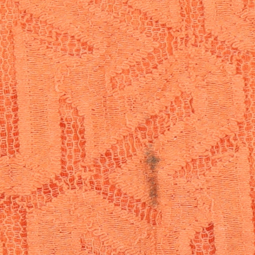 Savida Womens Orange Lace Sheath Dress Size 12 Short Sleeve