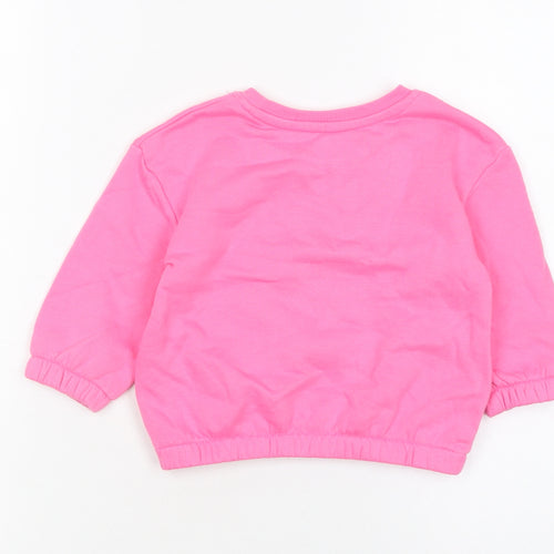 Primark Girls Pink Minnie Mouse Sweatshirt 12-18 Months Pullover Jumper
