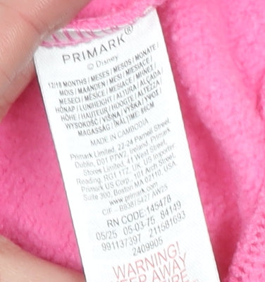 Primark Girls Pink Minnie Mouse Sweatshirt 12-18 Months Pullover Jumper