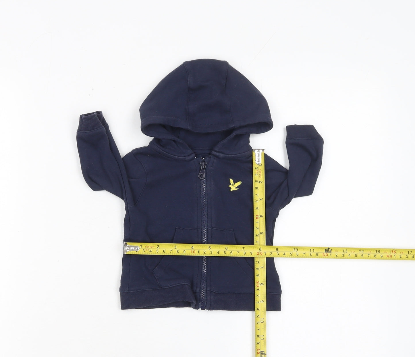 Lyle & Scott Unisex Baby Blue 0-3 Months Hooded Cotton Zip Jacket