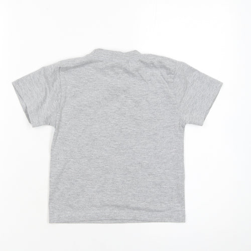 NYPD Boys Grey Short Sleeve Cotton Graphic T-Shirt XS (2-4 Years)