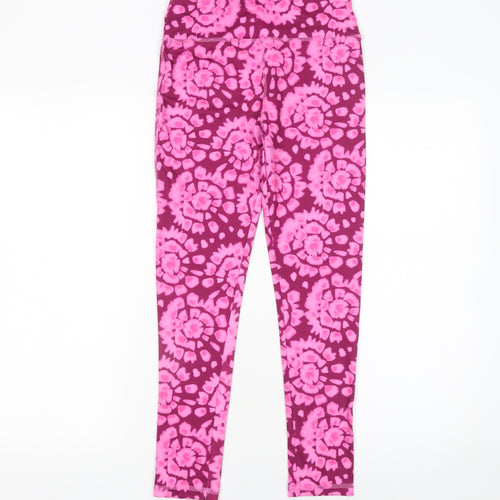 Dunnes Stores Girls Pink Tie Dye Stretch Leggings 10-11 Years