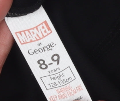 Marvel Boys Black Long Sleeve Halloween T-Shirt by George 8-9 Years