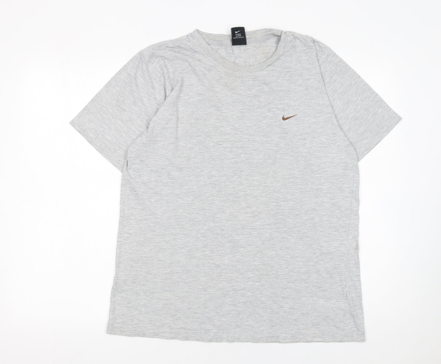 Nike Men's Grey Short Sleeve Crew Neck Cotton T-Shirt Size M