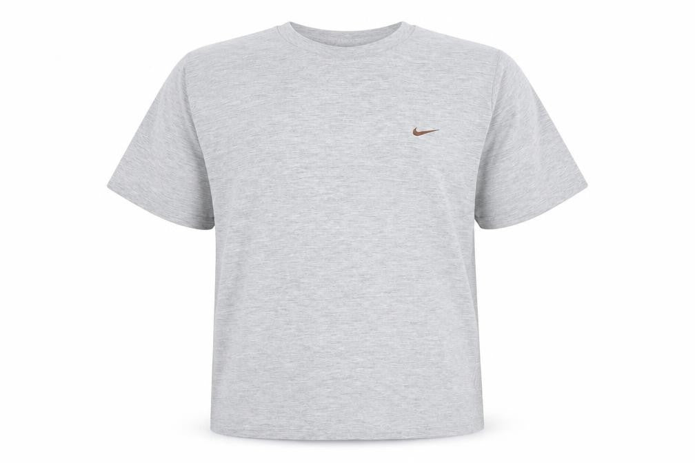 Nike Men's Grey Short Sleeve Crew Neck Cotton T-Shirt Size M