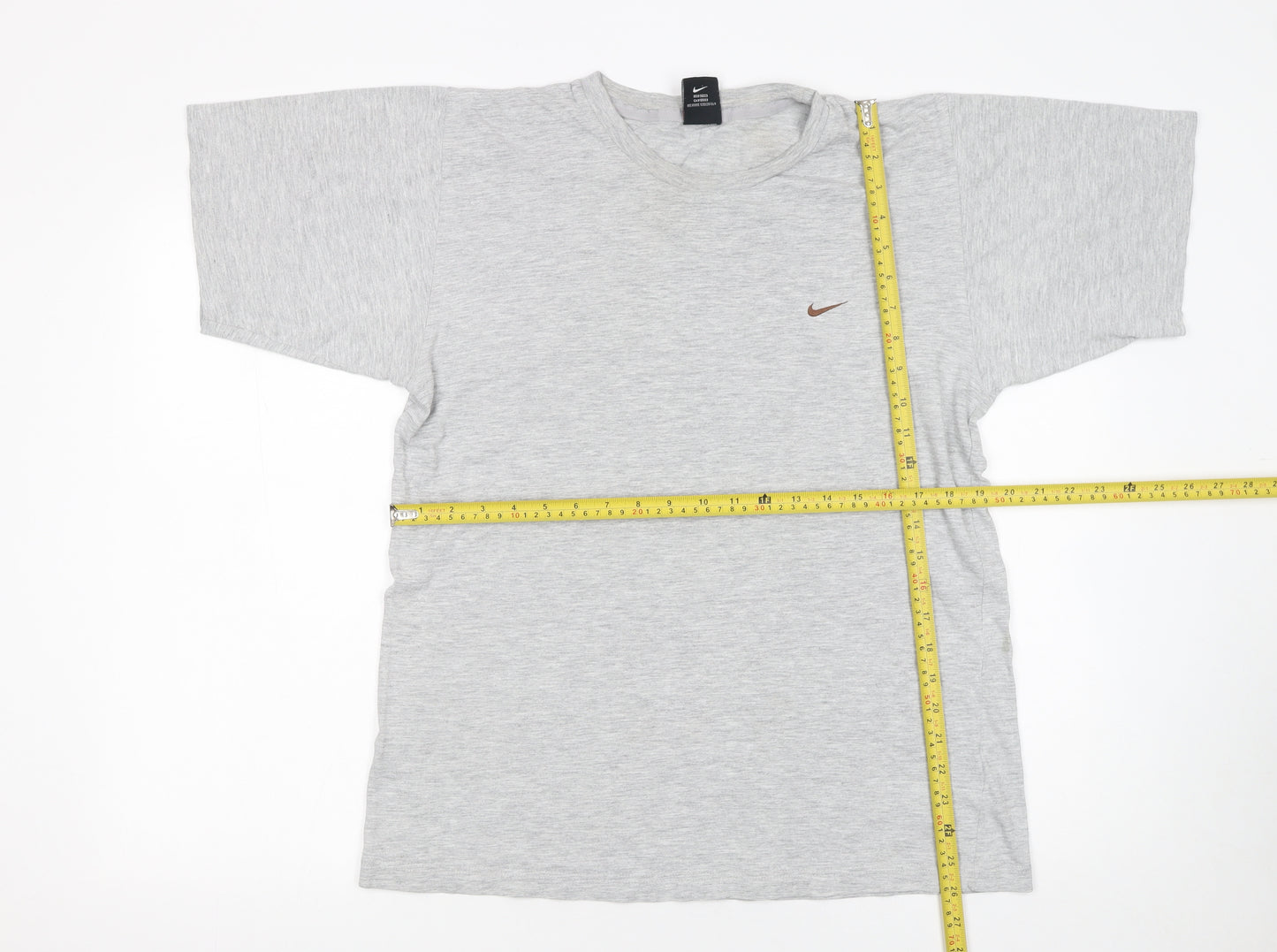 Nike Men's Grey Short Sleeve Crew Neck Cotton T-Shirt Size M