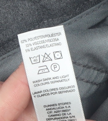 Savida Women’s Grey Cropped Tapered Trousers Size 12