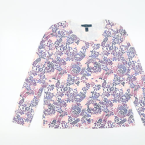 Karen Scott Women's Multicoloured Floral Long Sleeve T-Shirt Medium