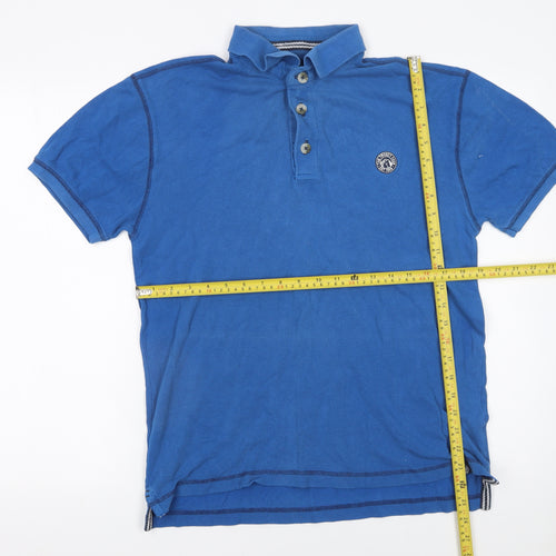 Tog Twenty Four Men's Blue Cotton Short Sleeve Polo Shirt M