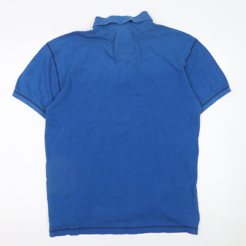 Tog Twenty Four Men's Blue Cotton Short Sleeve Polo Shirt M