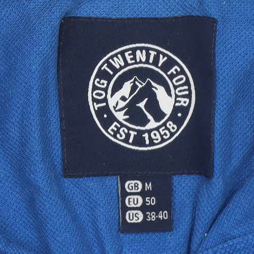 Tog Twenty Four Men's Blue Cotton Short Sleeve Polo Shirt M