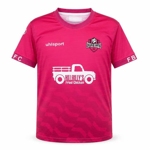 Uhlsport Boys Pink Football Club Jersey T-Shirt 12-13 Years