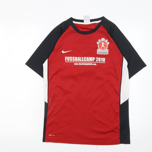 Nike Boys Red Dri-Fit Football T-Shirt XL 13-15 Years Sports Jersey