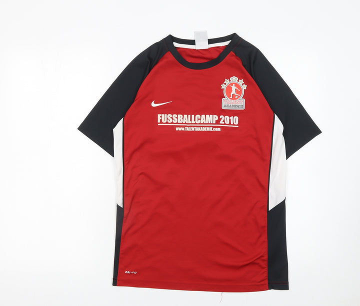 Nike Boys Red Dri-Fit Football T-Shirt XL 13-15 Years Sports Jersey