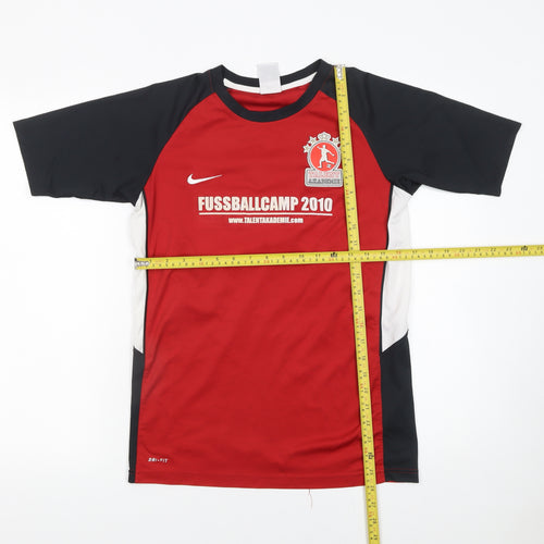 Nike Boys Red Dri-Fit Football T-Shirt XL 13-15 Years Sports Jersey