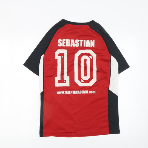 Nike Boys Red Dri-Fit Football T-Shirt XL 13-15 Years Sports Jersey