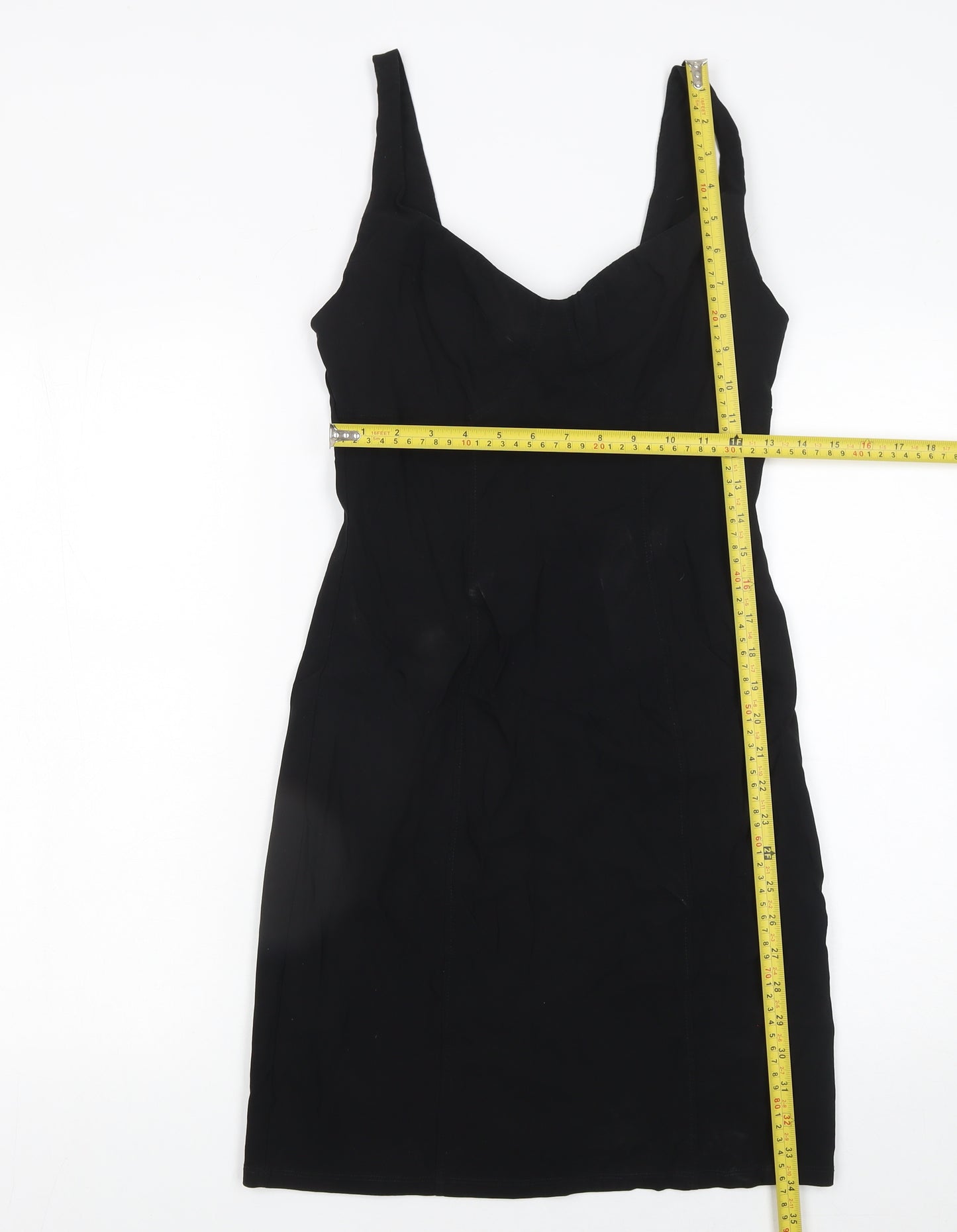 Primark Women’s Black Size 12 Bodycon Knee Length Sleeveless Dress