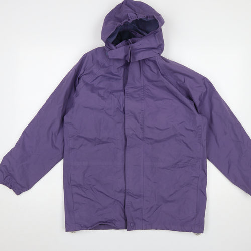 Peter Storm Girls Purple Waterproof Hooded Rain Coat Jacket 11-12 Years