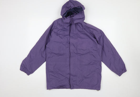 Peter Storm Girls Purple Waterproof Hooded Rain Coat Jacket 11-12 Years