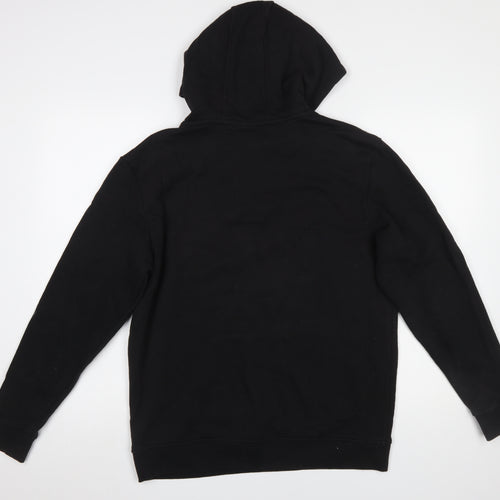 Lonsdale Women Black 1/4 Zip Hoodie Size 12 Cotton Blend